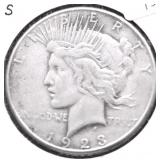 1923 S PEACE DOLLAR VF