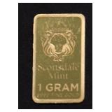 1 GRAM .999 GOLD BAR