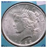 1922 GEM BU PEACE DOLLAR