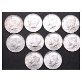 10 40 % SILVER HALF DOLLARS