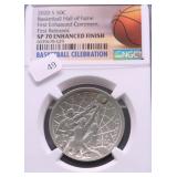 2020 S NGC SP70 ENHANCED FINISH BASKET BALL HALF D