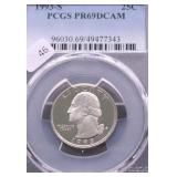 1993 S PCGS PF69DC WASHINGTON QUARTER