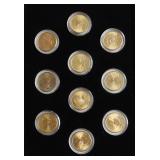 GOLD PLATED QUARTER SET