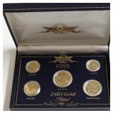 1999 GOLD PLATED COIN SET W BOX