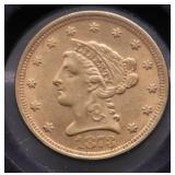 1873 CHOICE BU QUARTER EAGLE