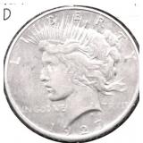 1927 D PEACE DOLLAR VF