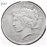 1935 PEACE DOLLAR VF