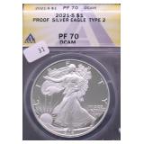 2021 S ANACS PF70DC SILVER EAGLE