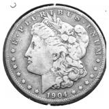 1904 S MORGAN DOLLAR VF