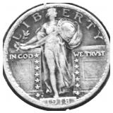 1918 S STANDINGT QUARTER XF