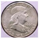 1960 CHOICE BU FBL FRANKLIN HALF DOLLAR