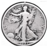 1921 WALKING HALF DOLLAR VG