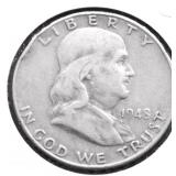 1948 D FRANKLIN HALF DOLLAR VF