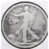 1917 D WALKI NG HALF DOLLAR G