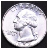 1956 D GEM BU WASHINGTON QUARTER