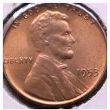 1953 GEM RED LINCOLN CENT