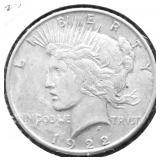 1922 PEACE DOLLAR XF