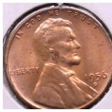 1956 D GEM RED LINCOLN CENT
