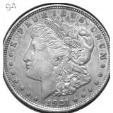 1921 MORGAN DOLLAR AU