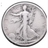1919 S WALKING HALF DOLLAR VF