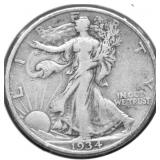1934 D WALKING HALF DOLLAR XF