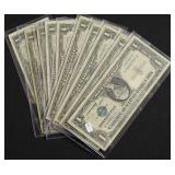 10 SILVER CERTIFICATES