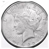 1922 D PEACE DOLLAR VF