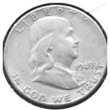 1949 S FRANKLIN HALF DOLLAR VF