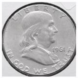 1961 FRANKLIN HALF DOLLAR  AU