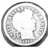 1912 D BARBER DIME G