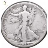 1923 S WALKING HALF DOLLAR VG