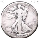 1920 D WALKING HALF DOLLAR VG