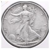 1936 D WALKING HALF DOLLAR XF