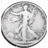 1936 S WALKING HALF DOLLAR F