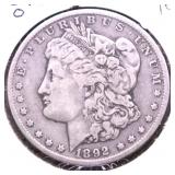 1892 O MORGAN DOLLAR VF