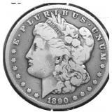 1890 CC MORGAN DOLLAR VG