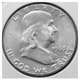 1963 GEM BU FRANKLIN HALF DOLLAR