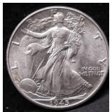 1945 SUPURB GEM WALKING HALF DOLLAR