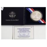 SMITHSONIAN SILVER DOLLAR W BOX PAPERS