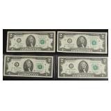 4 BU 2 $ FEDERAL RESERVE NOTES