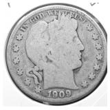 1909 BARBER HALF DOLLAR G