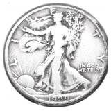 1929 D WALKING HALF DOLLAR VG