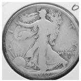 1917 D WALKING HALF DOLLAR G