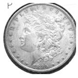 1896 MORGAN DOLLAR AU