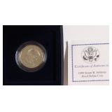 1999 PROOF SBA DOLLAR W BOX PAPERS