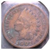 1901 INDIAN HEAD CENT VG