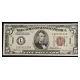 1934 WW2 HAWAII EMERGENCY 5 $ NOTE VF PQ