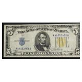 1934 5 $ WW2 EMERGENCY NOTE VF