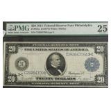 PMG VF 25 1914  20 $ FEDERAL RESERVE NOTE