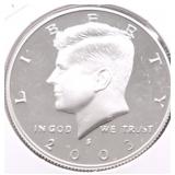 2003 S PROOF SILVER KENNEDY HALF DOLLAR